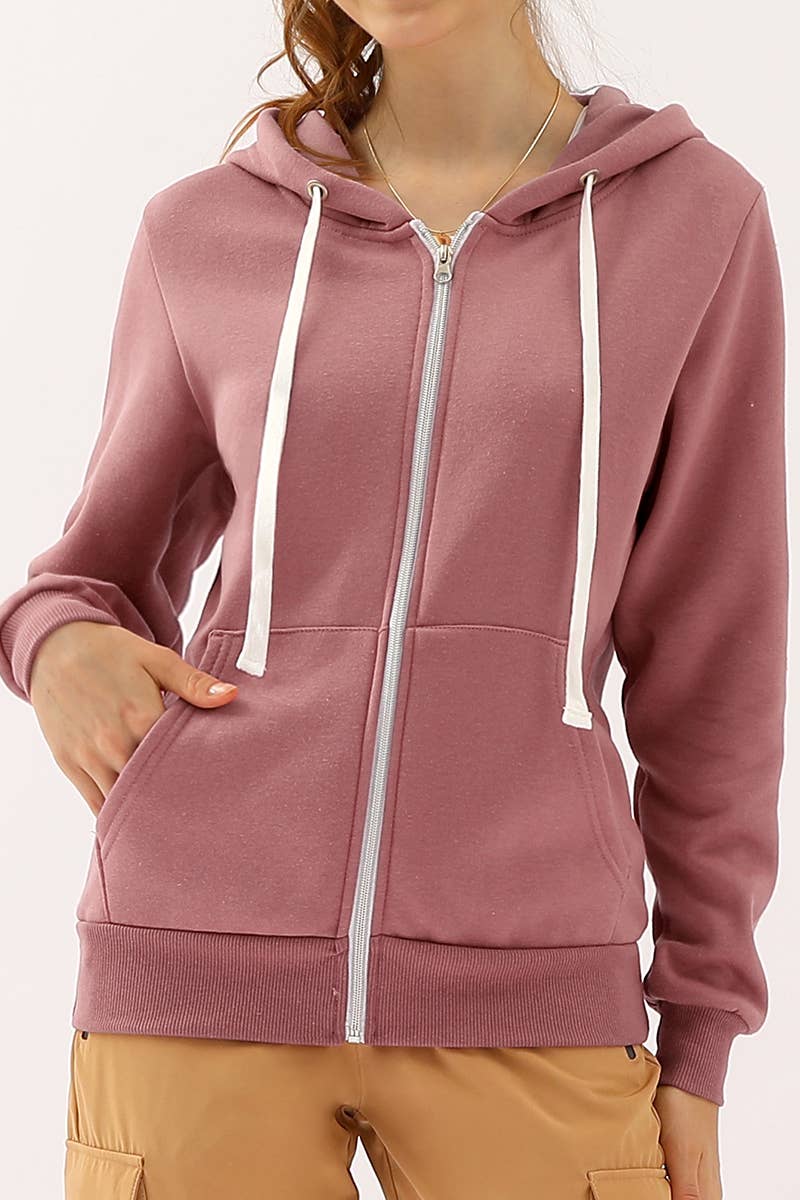 AWOHOL192_Lightweight Thin Zip-Up Hoodie Jacket