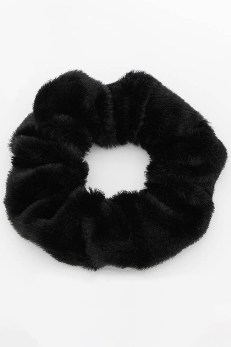 FLUFFY PLEATED SCRUNCHIE HAIR TIE_CWAHA0188