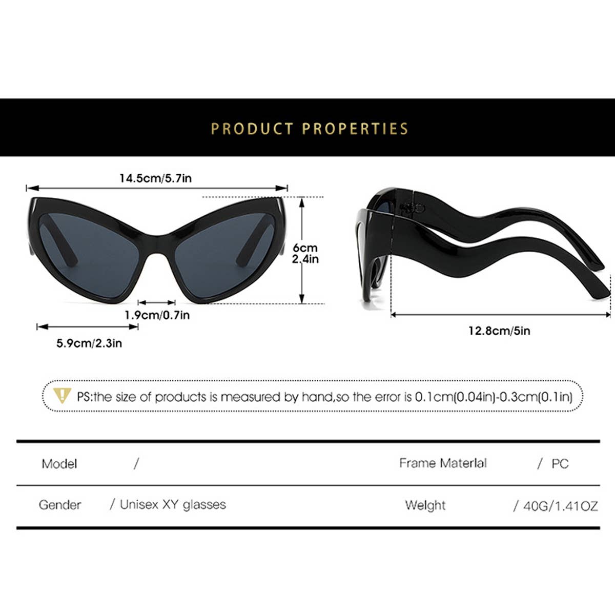 NEW CAT EYE RAINBOW SUNGLASSES