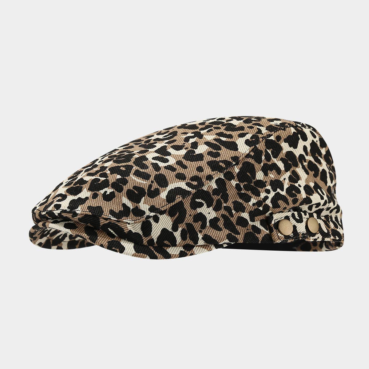 VINTAGE LEOPARD FLAT BERET_CWAH1630