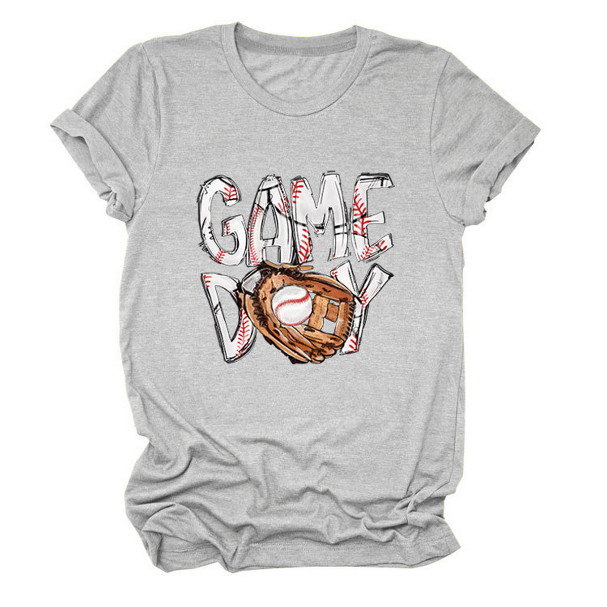 New Women's Plus Size Short Sleeve Glove Tee_CWTTS1513