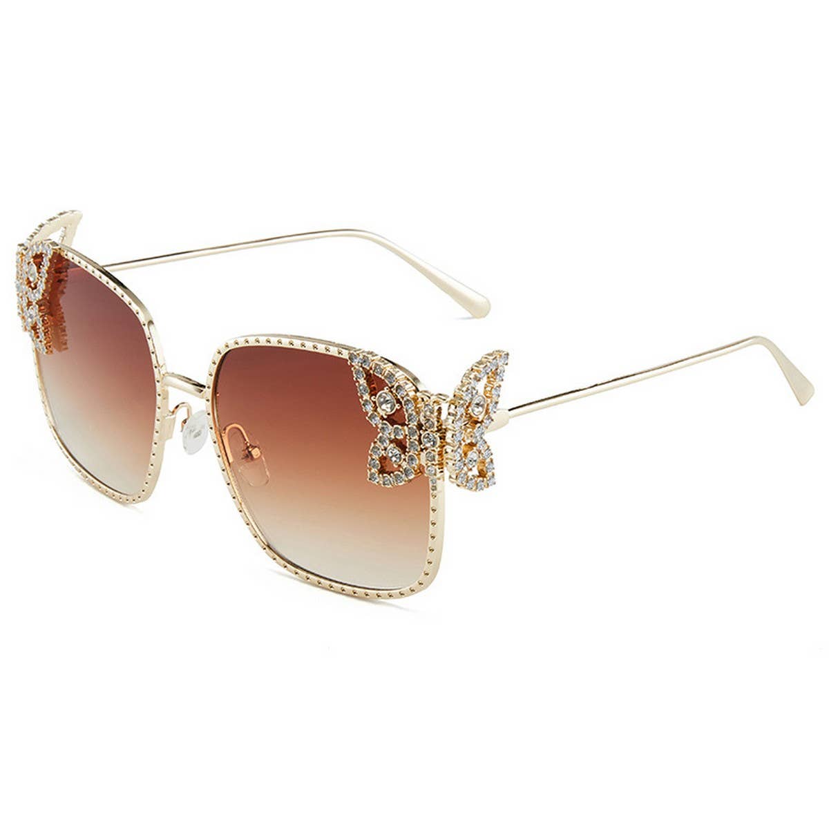 Luxury Rhinestone Butterfly Frame Sunglasses