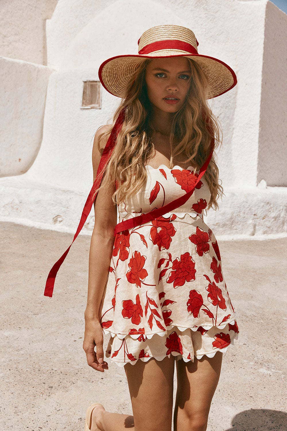 Fashion wrap top three-quarter trouser suit