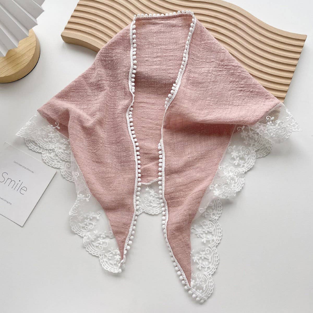 VERSATILE LACE PATCHWORK TRIANGLE SCARF