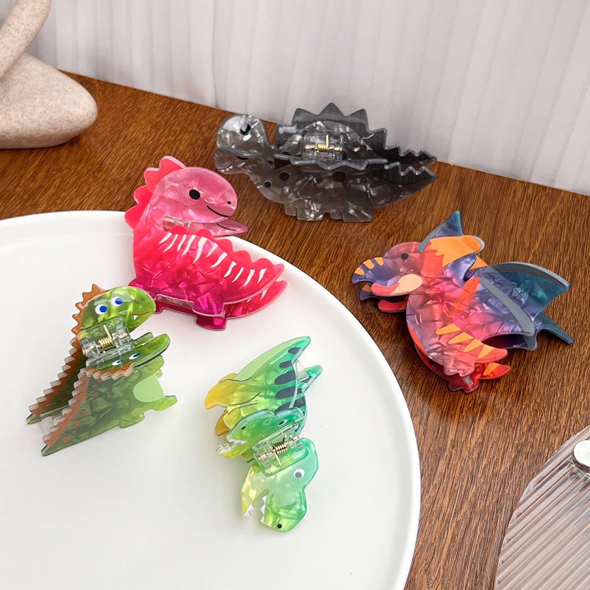 Acrylic Dinosaur Hair Claw - Cute Fun Shark Clip_CWAHA2072