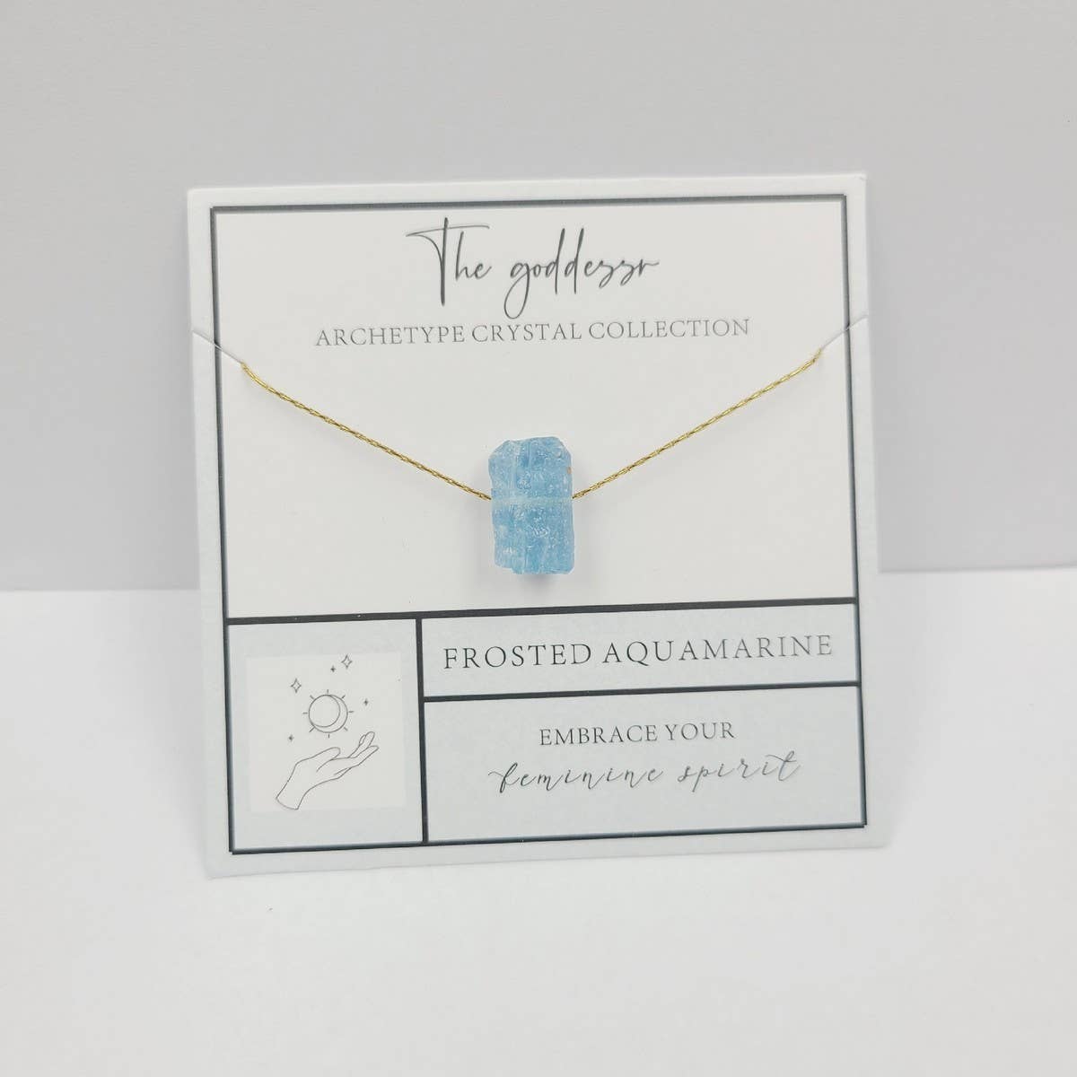 NATURAL STONE PENDANT NECKLACE WITH CARD