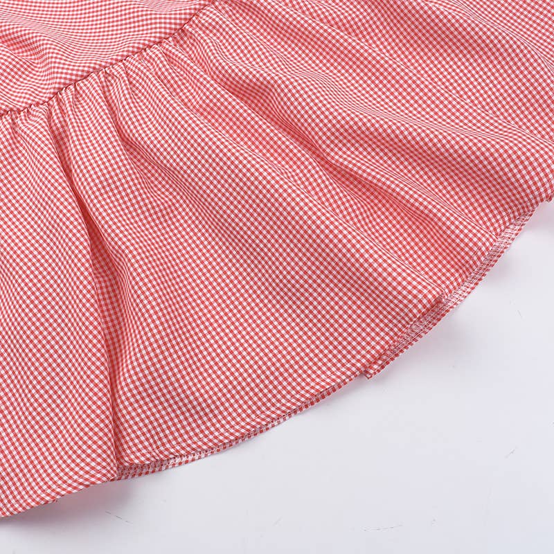 Sexy Tank Top Plaid Halter Casual Chic Top