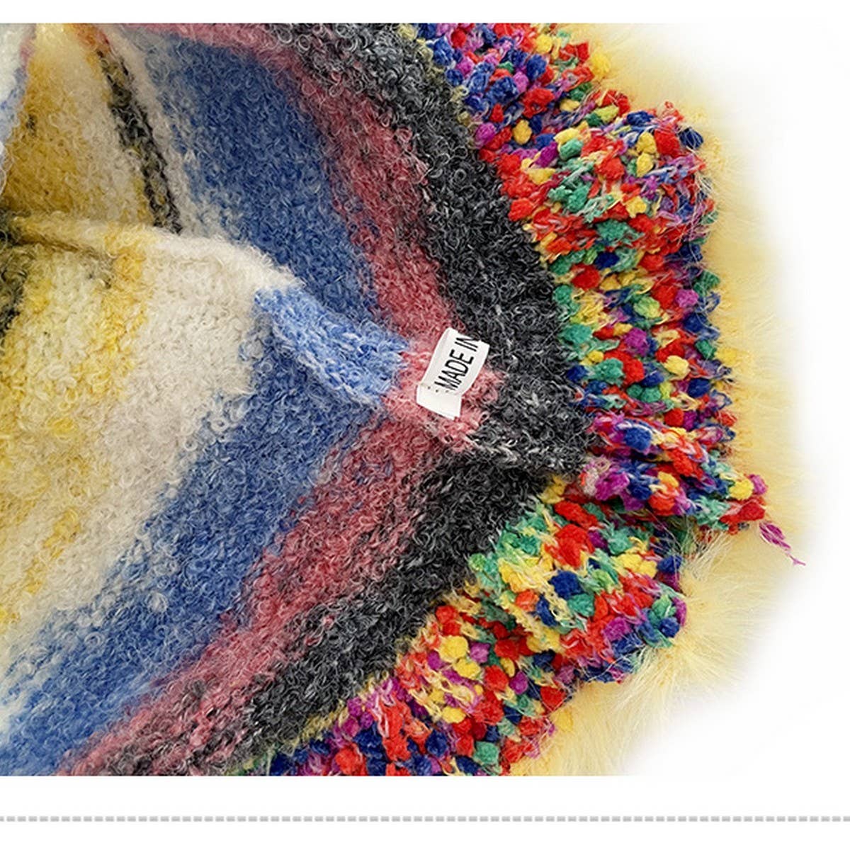 CHILDREN'S COLORFUL GRADIENT STRIPED KNITTED HAT_CWAH2058
