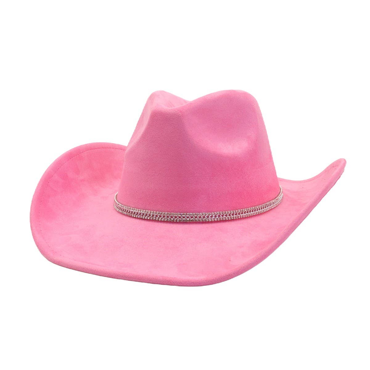 Suede Denim Cowboy Fedora Hat Western Ethnic Style_CWAH04394