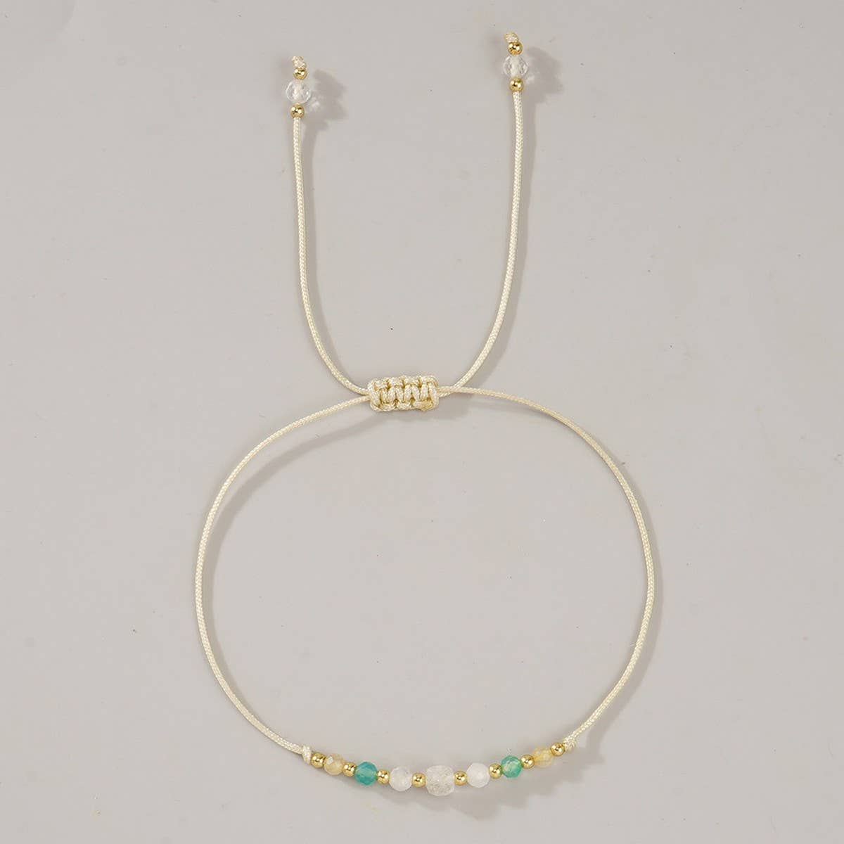 WHITE CRYSTAL COMBINATION BEADED BRACELET_CWAB4625