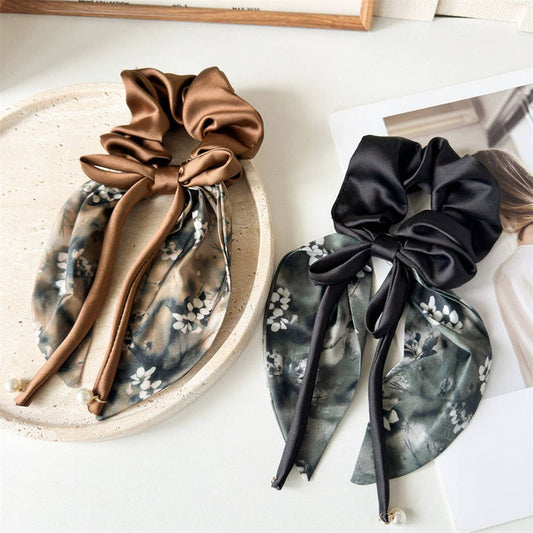 PRINTED BUTTERFLY RIBBON HAIR TIE_CWAHA2432