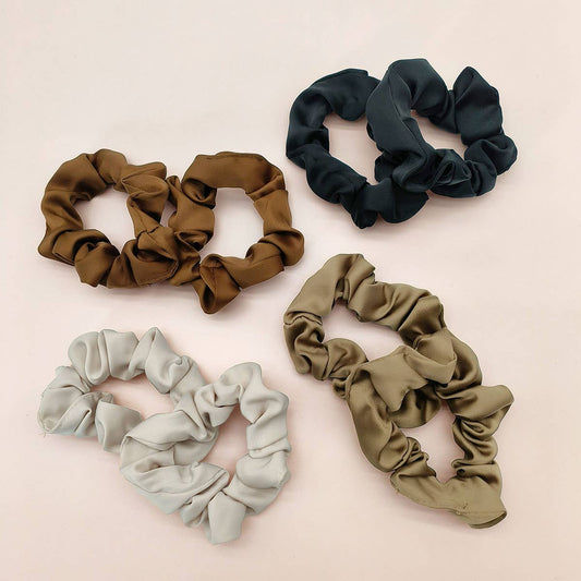 8PCS/BOX SATIN SCRUNCHIES FOR FALL HAIR ACCESSORIE_CWAHA0405