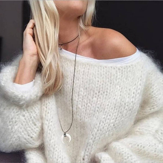 Women's Faux Mohair Knit Sweater Fall/Winter