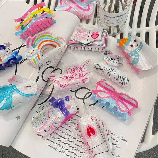 CWAHA4455_NEW CARTOON DOPAMINE ANGEL WINGS SHARK CLIP