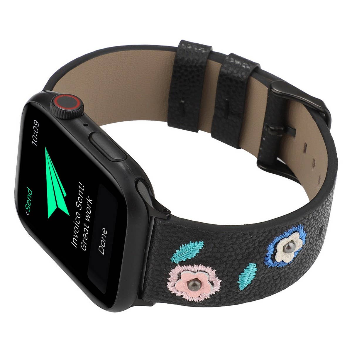 APPLE WATCH9-1 EMBROIDERED LEATHER STRAP_CWASC1540