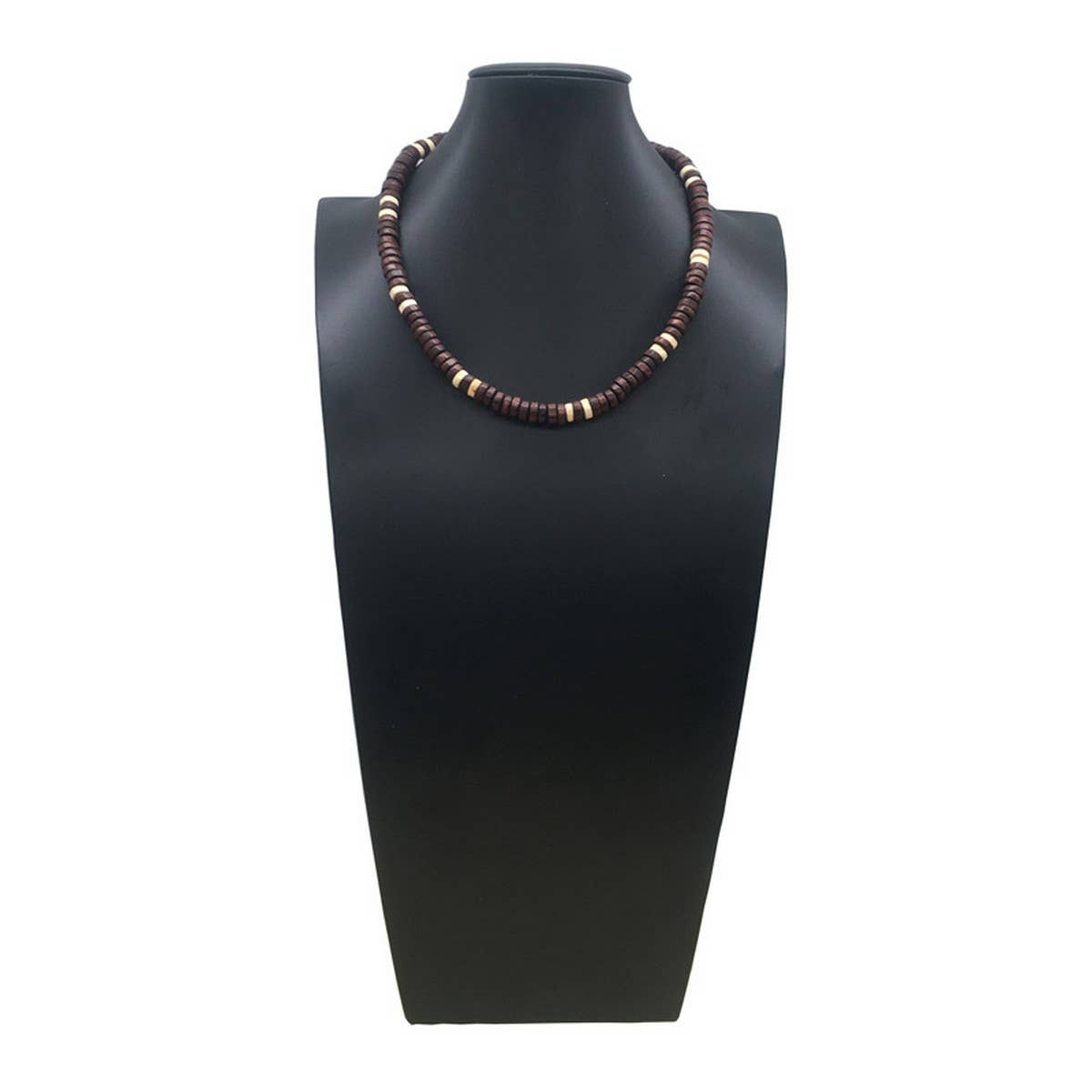 BOHEMIAN VINTAGE WOODEN BEAD NECKLACE_CWMM4728