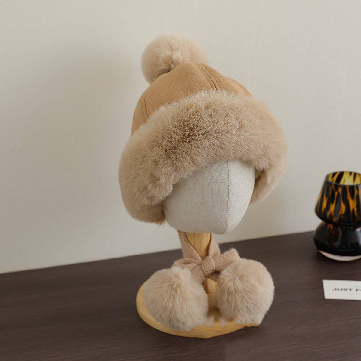 Kids Suede Trapper Hat ? Warm Winter Earflap Cap_CWAH2936