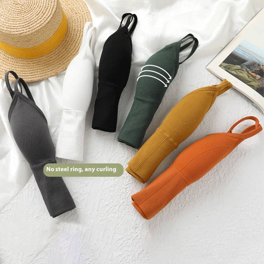 Plain Solid Color Basic Tank Top With Built In Bra_CWTTK0796