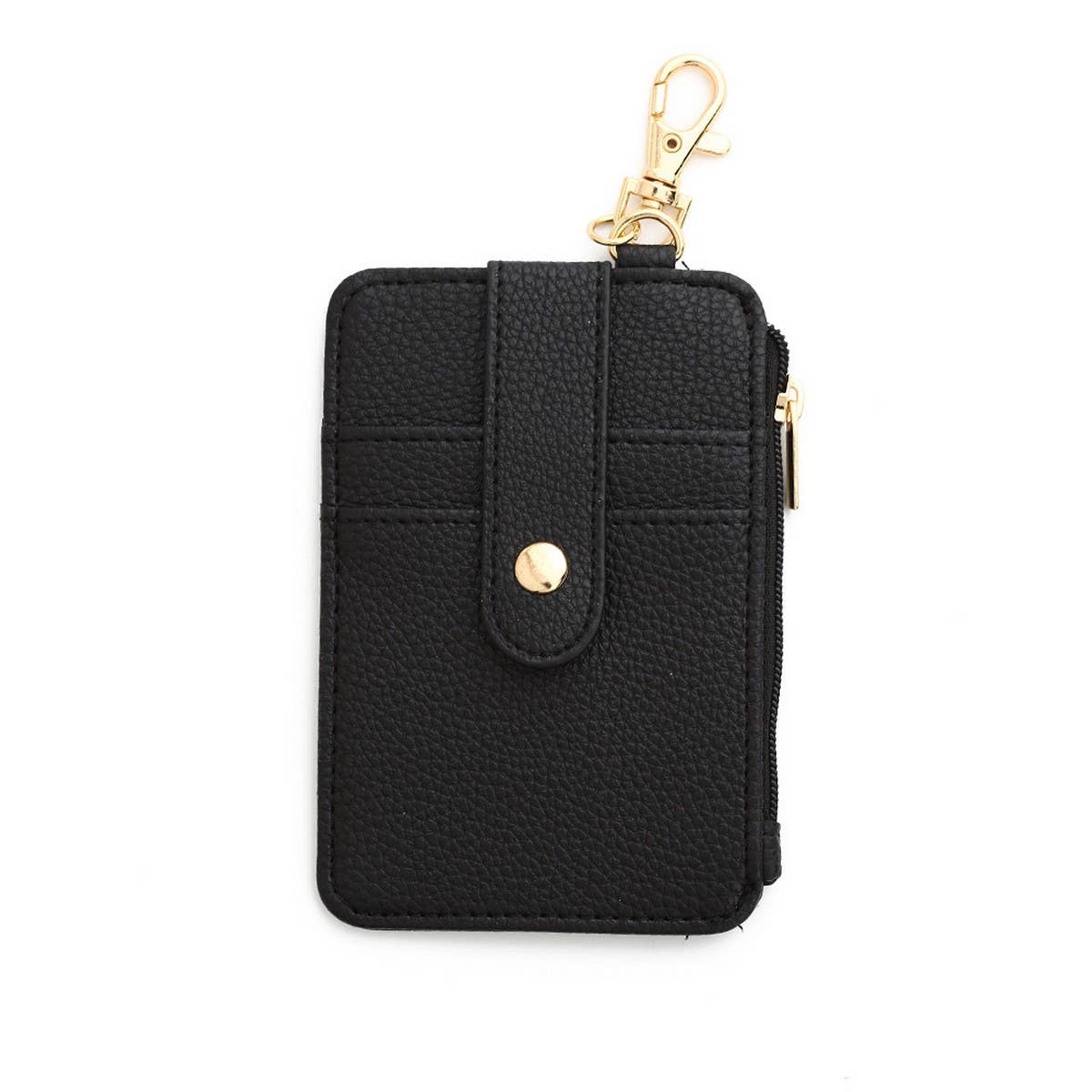 FOLDING VERTICAL ZIPPER CARD WALLET