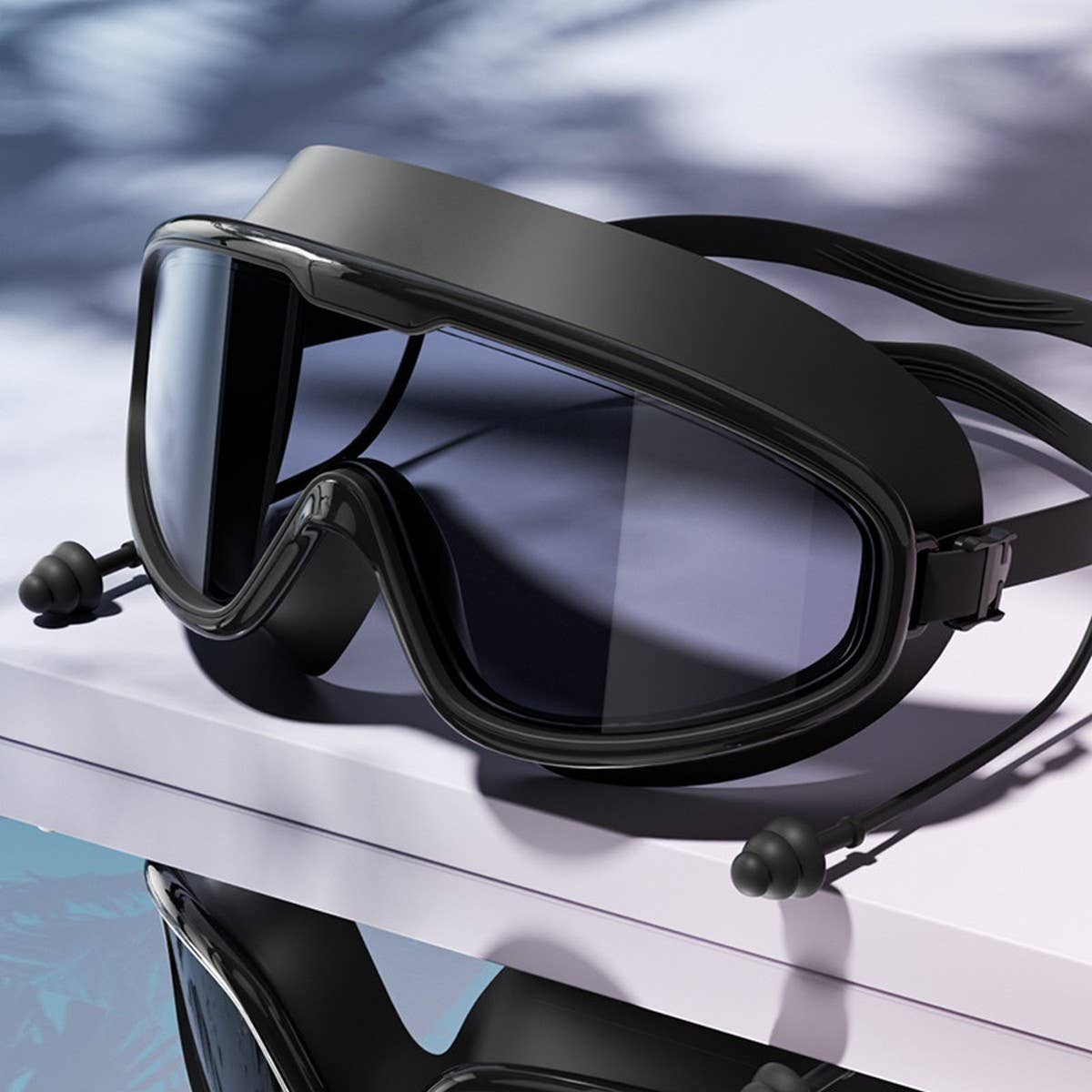 HD Anti-Fog Swim Goggles ? Large Frame for Adults