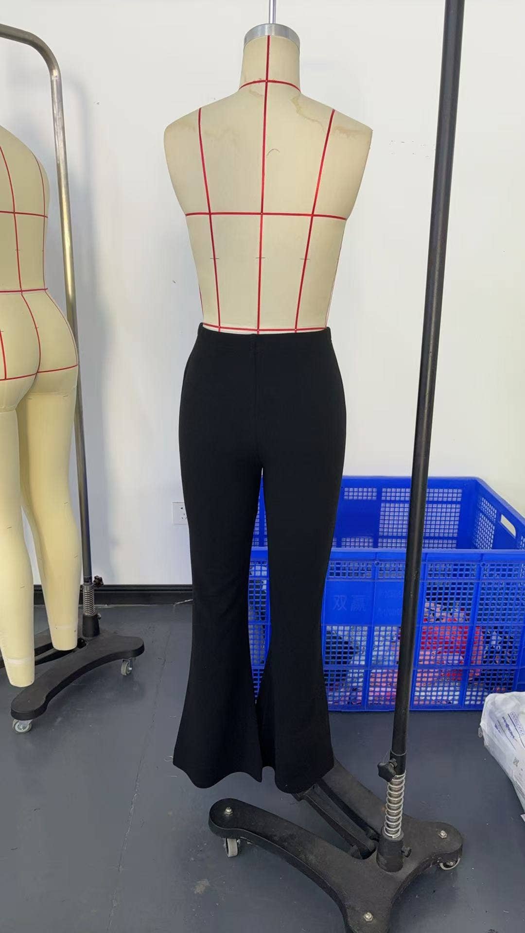 Thousand-bird high-waist slim-fit mini-pant