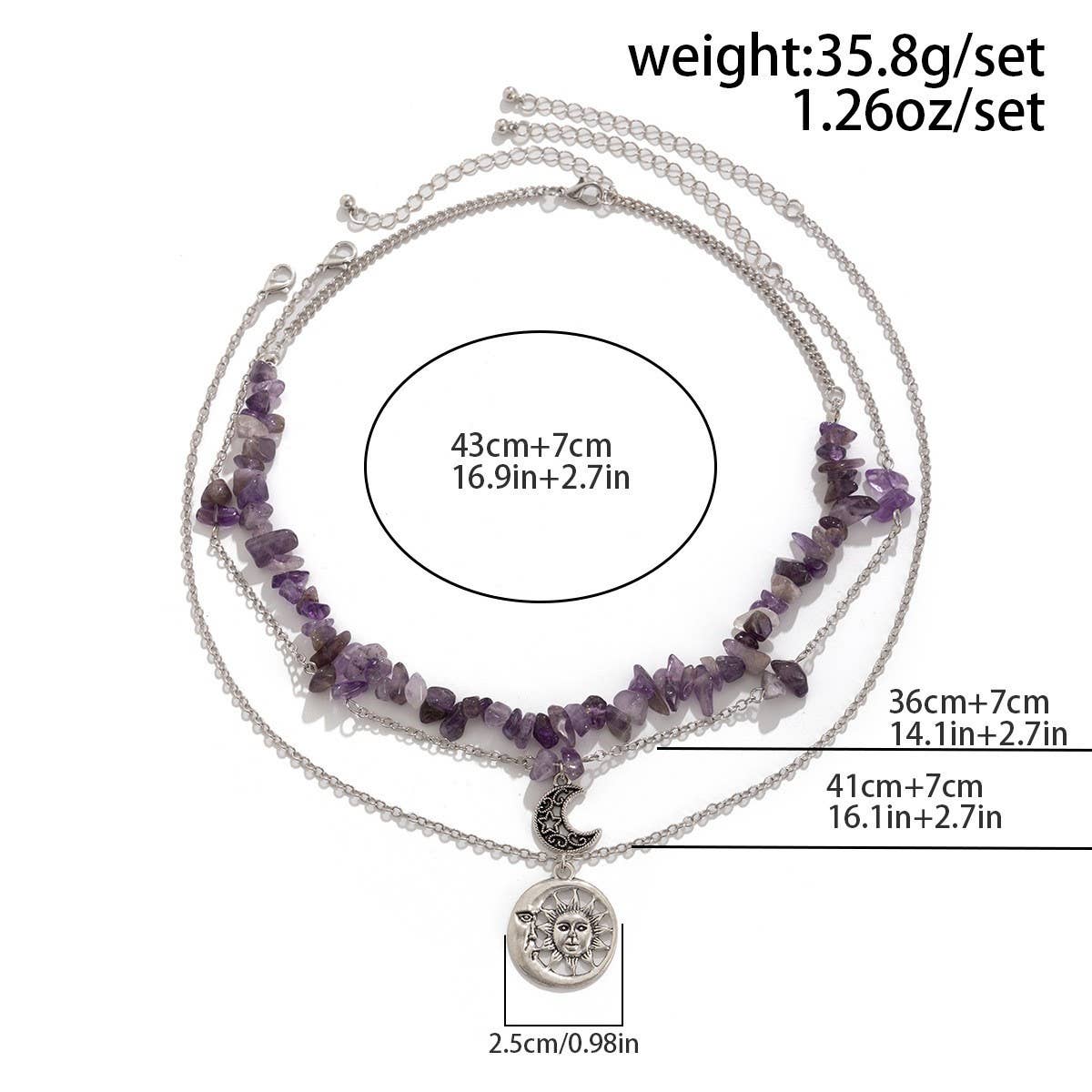 STACKED FLORAL TASSEL GRAVEL BEADED NECKLACE_CWAJE1816