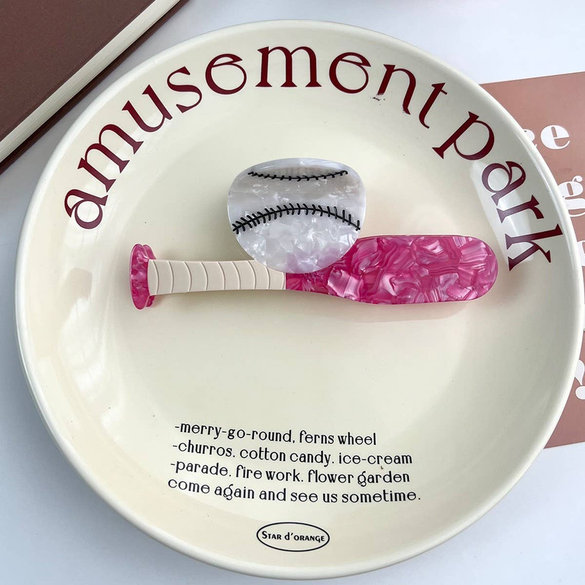 Creative Baseball Acetate Claw Clip ? Cute & Fun