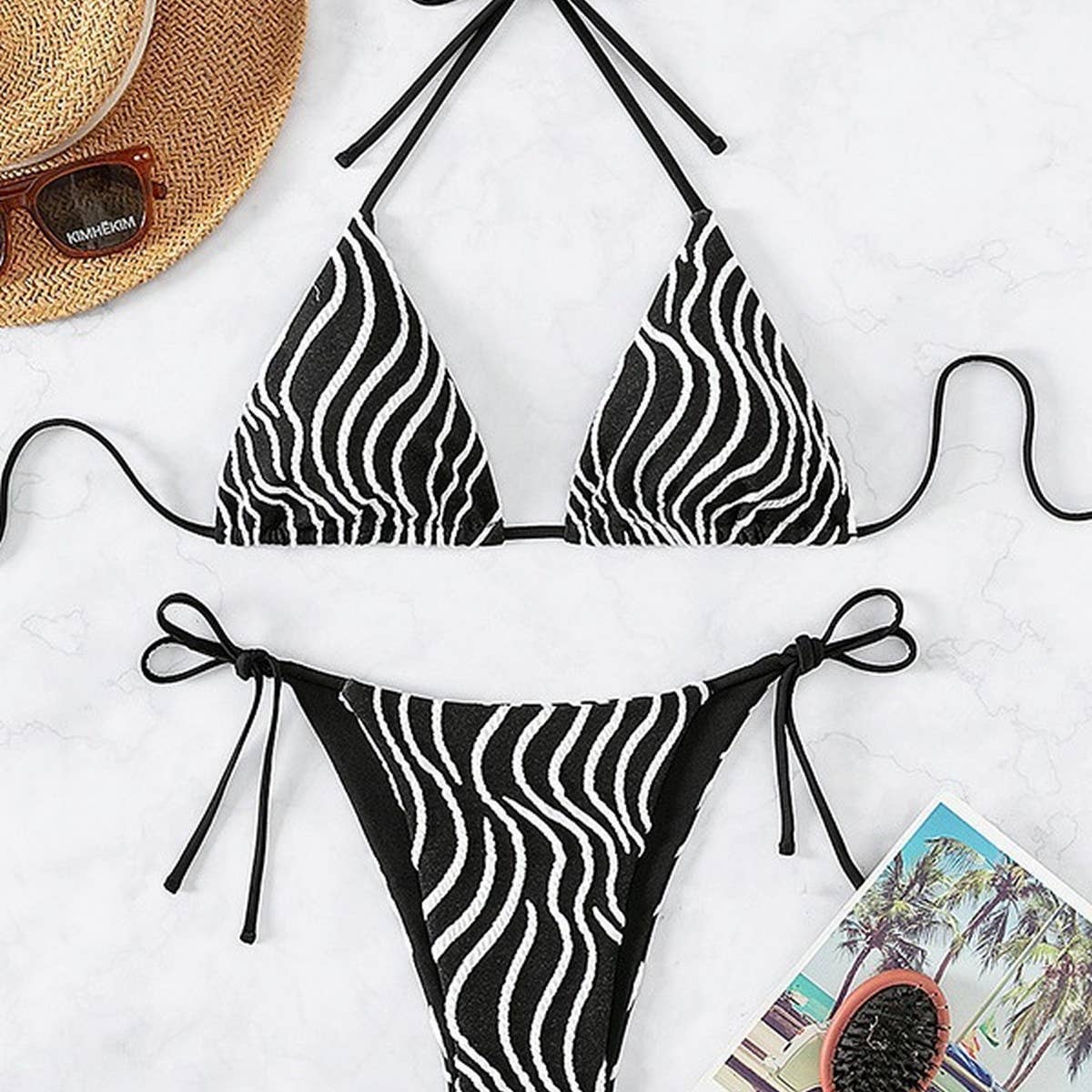 Women's Halter Bikini Set - Sexy Backless Swimsuit