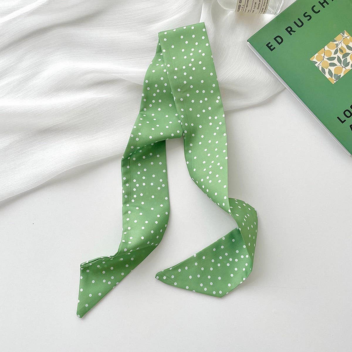 GREEN FRESH AND NARROW LONG FASHIONABLE HAIR BAND