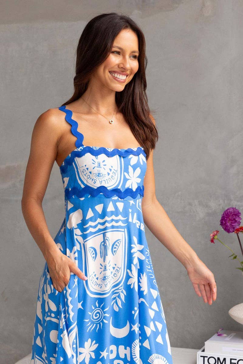 CWDMD5994_ELEGANT SPAGHETTI STRAP PRINTED MAXI DRESS