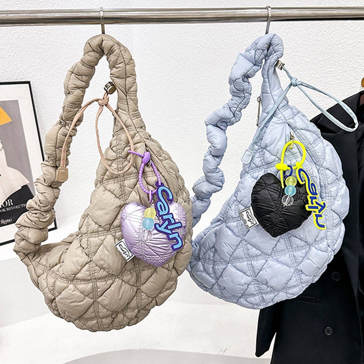 NEW DRAWSTRING PLEATED CROSSBODY BAG_CWAB1750