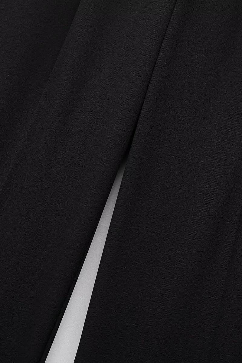 CWBLP1575_ELASTIC WAIST DRAWSTRING LOOSE FIT CASUAL PANTS