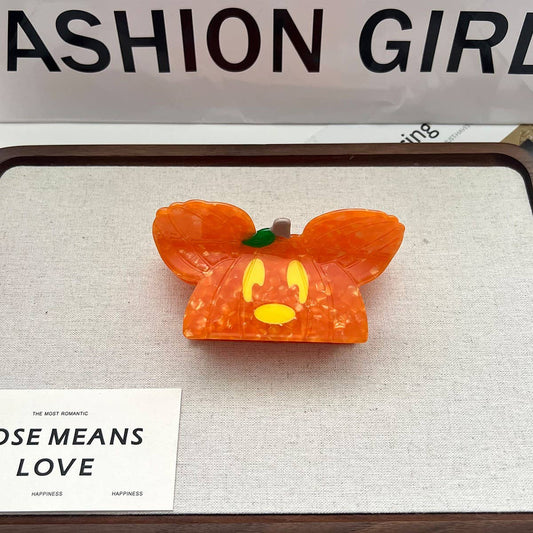 Pumpkin Witch Hat Hair Claw, Medium Acetate Clip_CWAHA5712
