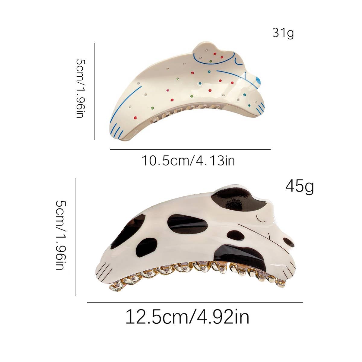 Versatile and cute little dog spotted hair clip