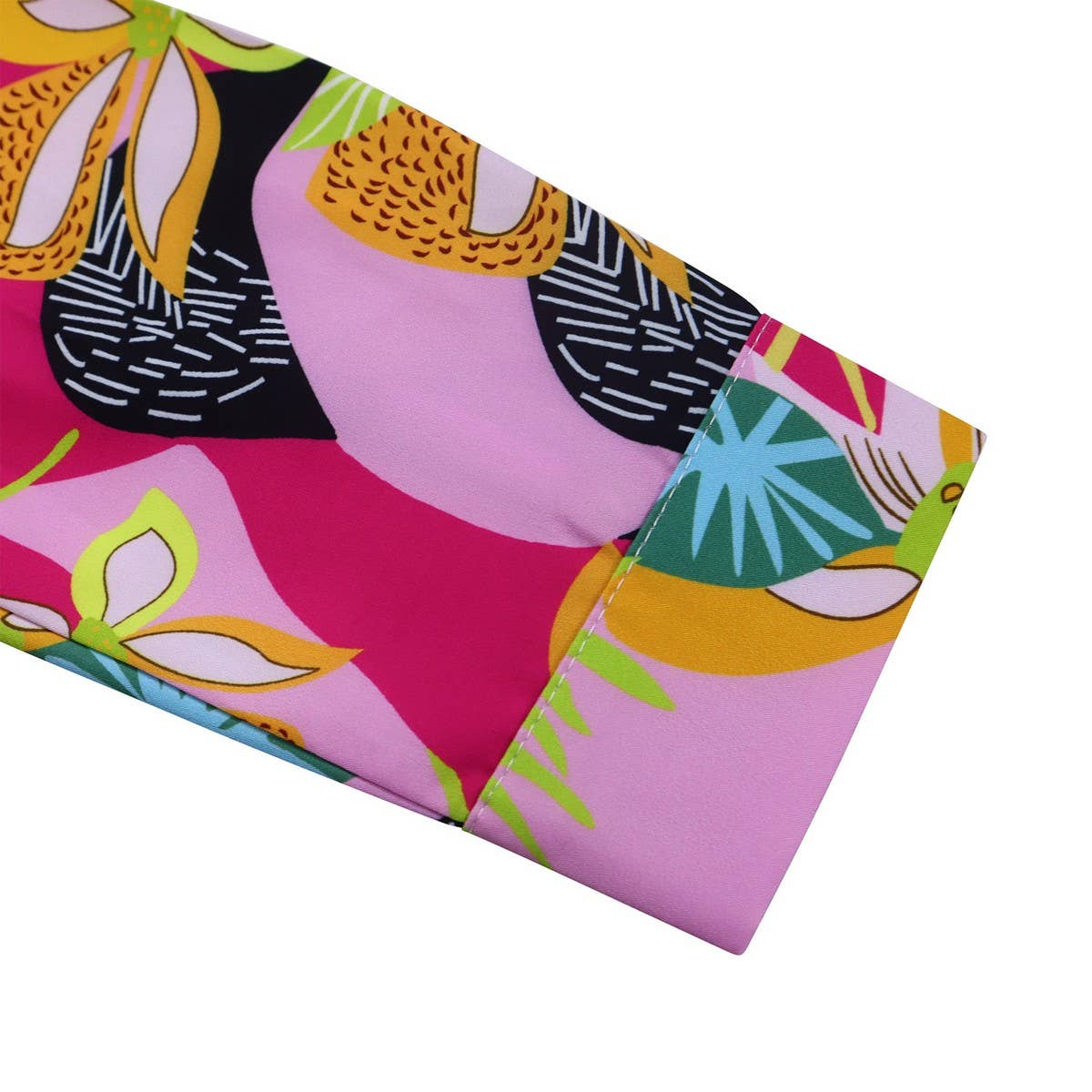 PRINTED TIE SHIRT WIDE-LEG PANTS TWO-PIECE SET_CWSTB1139