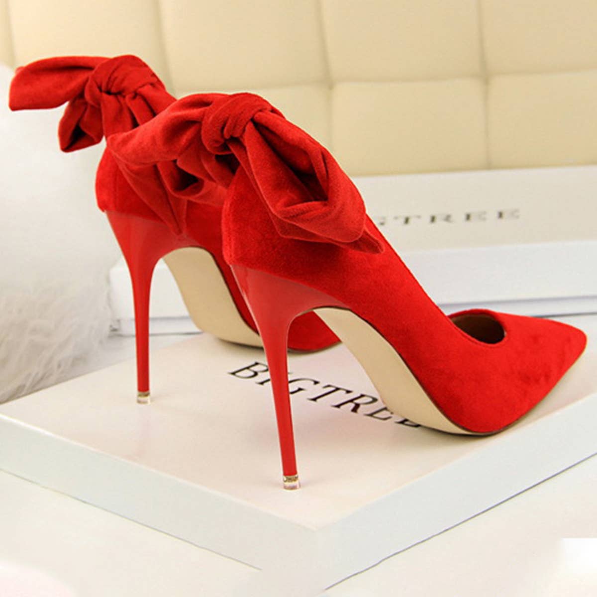 SUEDE SHALLOW POINTED TOE STRAPPY HIGH HEELS_CWSHH0074