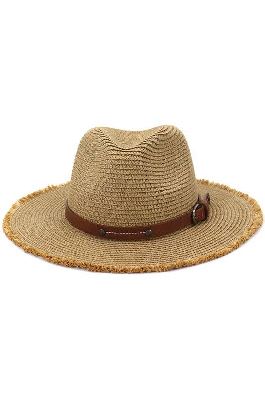 BELT BAND TRENDY STRAW HAT_CWAH108