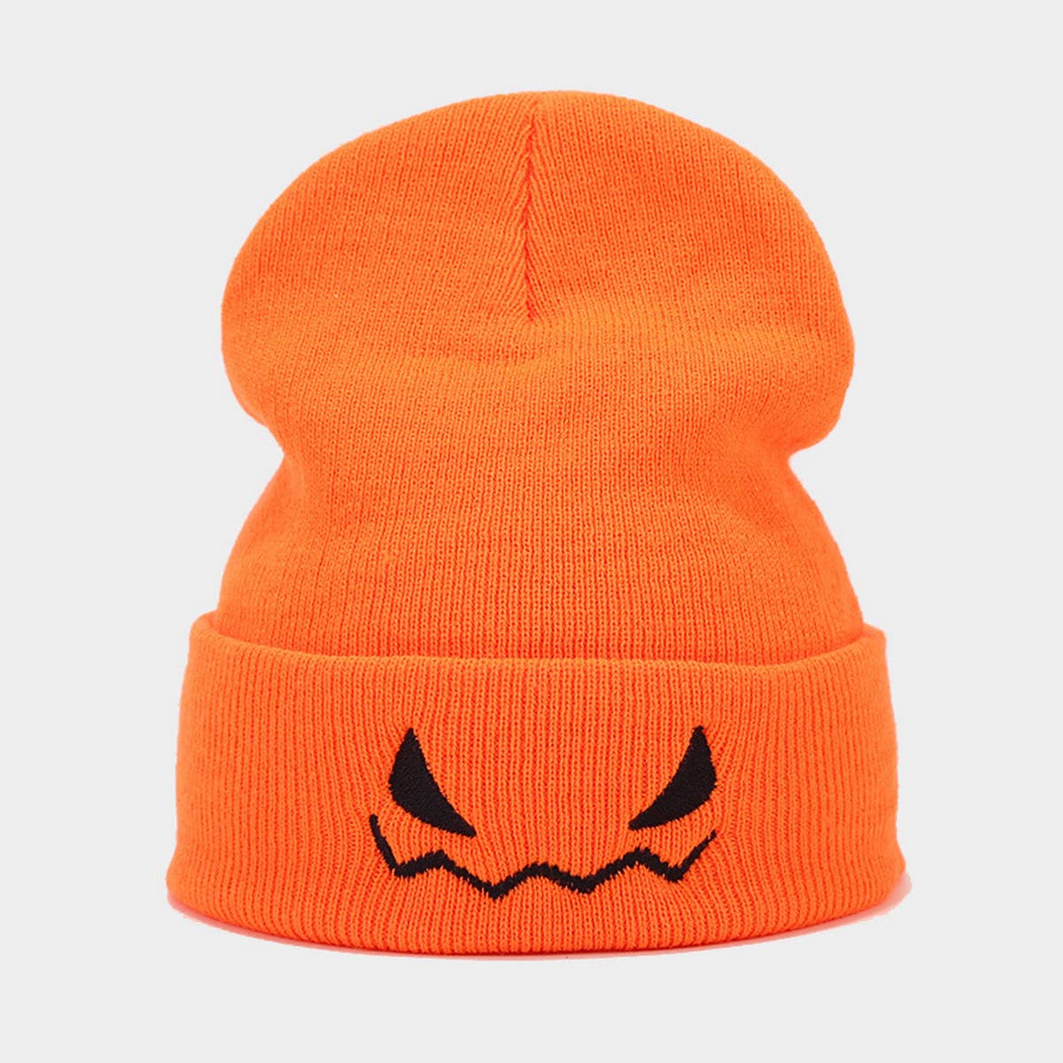 HALLOWEEN PUMPKIN EMBROIDERED KNITTED HAT_CWAH1591