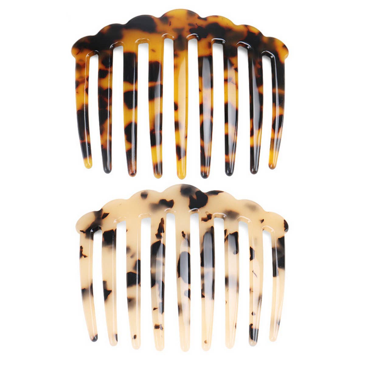 ACETATE HAIR COMB VINTAGE LEOPARD PRINT INSERTCOMB_CWAHA4206