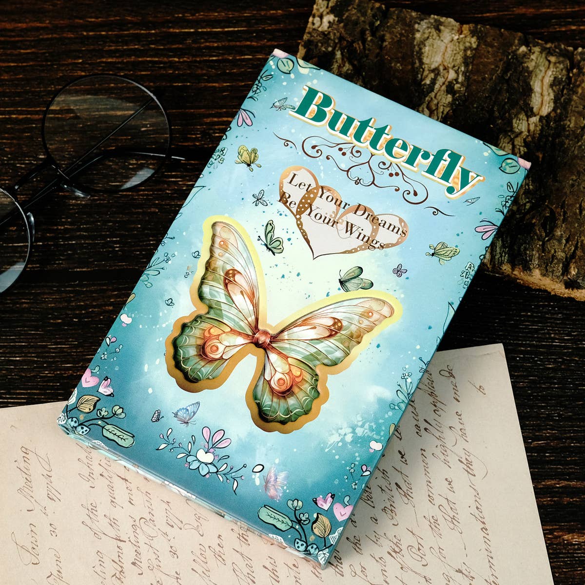 SUN BUTTERFLY SERIES PORTABLE TRIFOLD NOTEBOOK