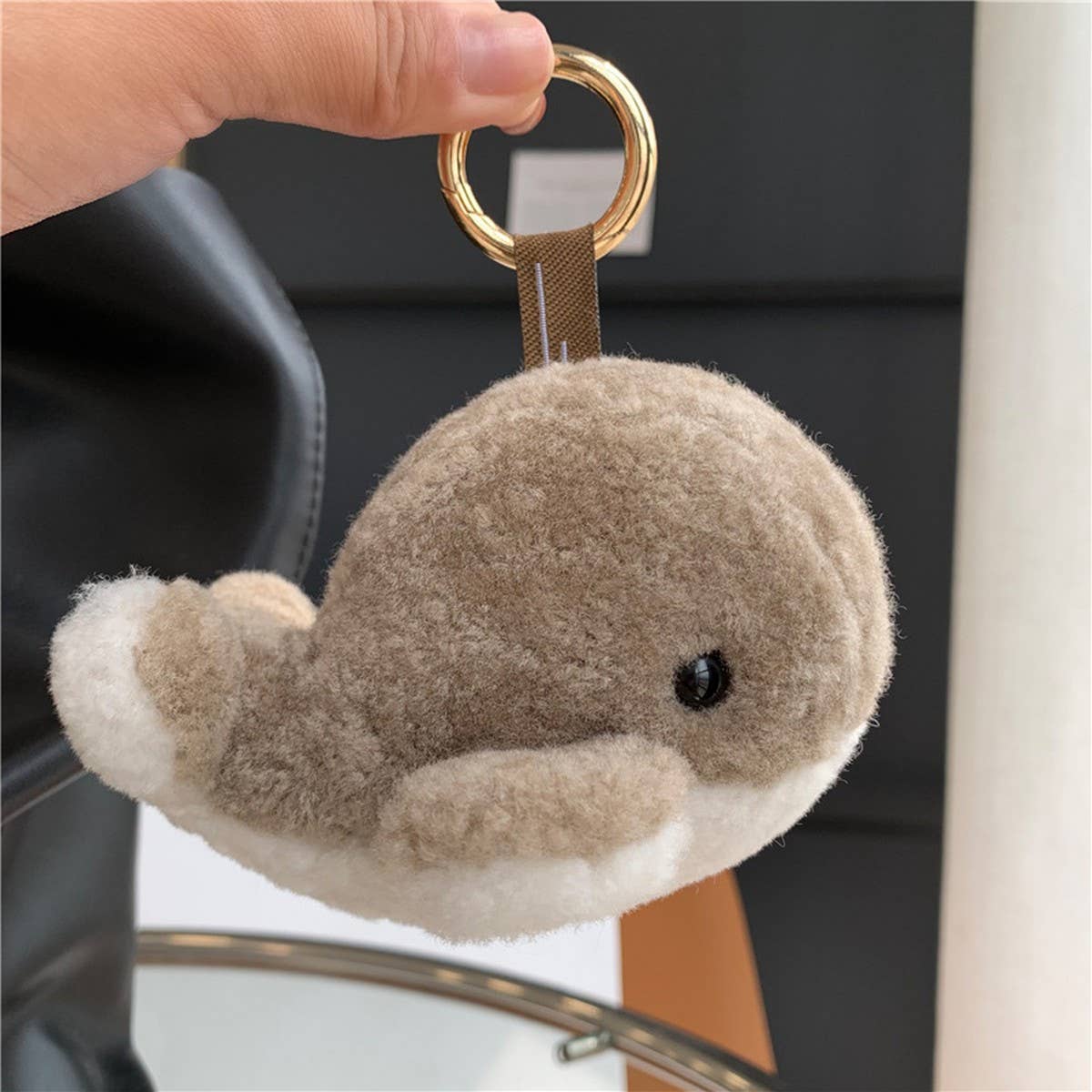 CUTE PLUSH BABY WHALE CAR KEYCHAIN PENDANT