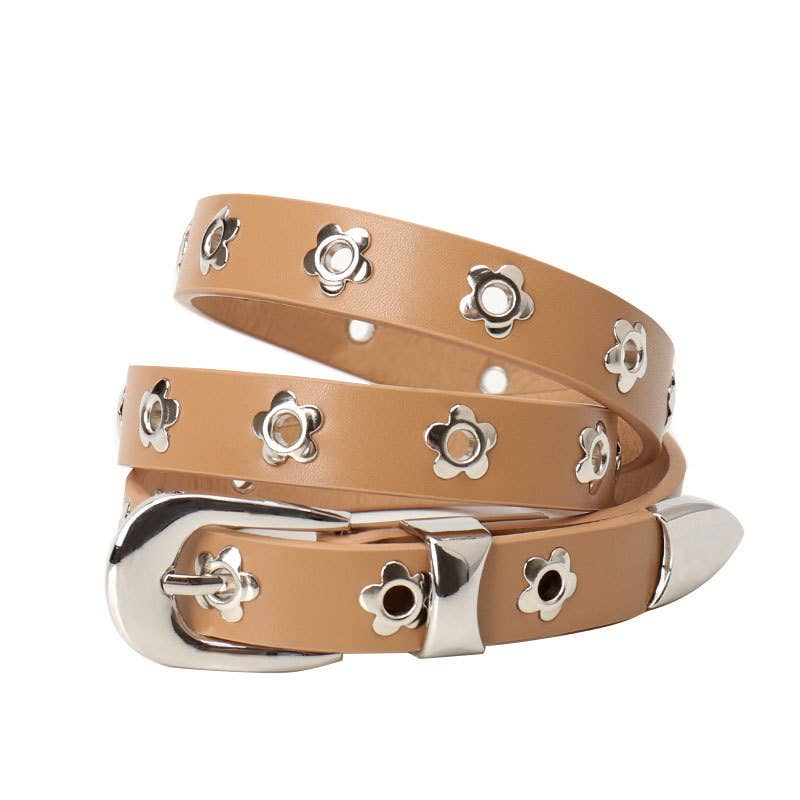 Punk-style retro high-end air-eyed women's belt