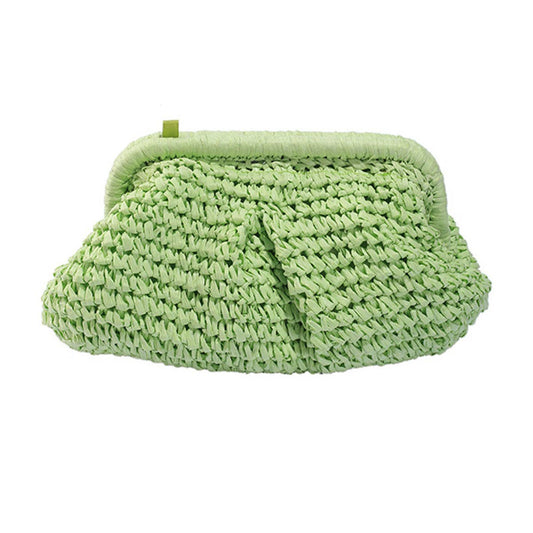 Weave a fashionable candy-colored clutch bag