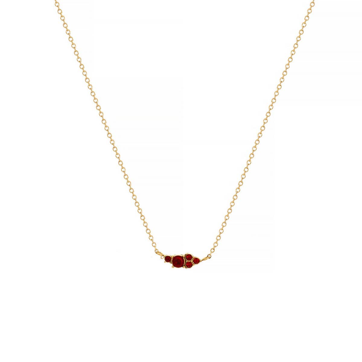 Classic Simple Colorful Birthstone Necklace