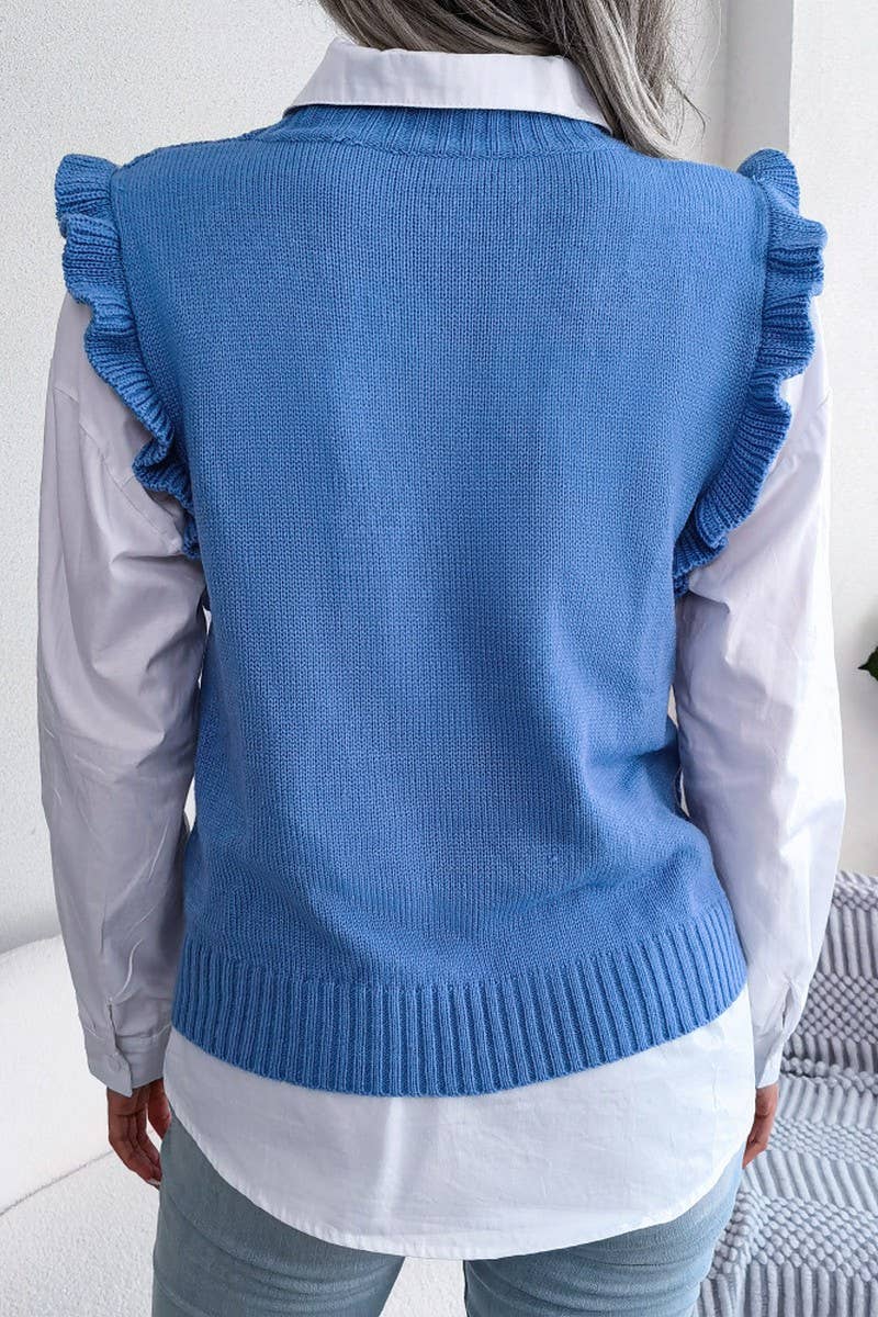 KNITTED PRISMATIC VEST SWEATER_CWOSWL1750