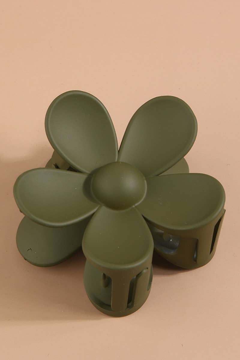 Matte Floral Hair Claw Clip ? Cute & Strong Hold_CWAHA0089