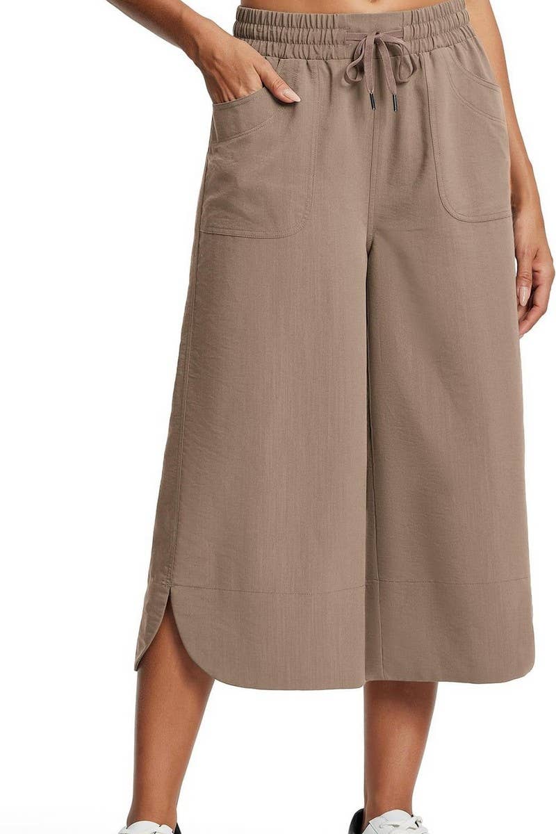 CWBMP0211_SOLID COLOR ELASTIC WAIST WIDE LEG PANTS