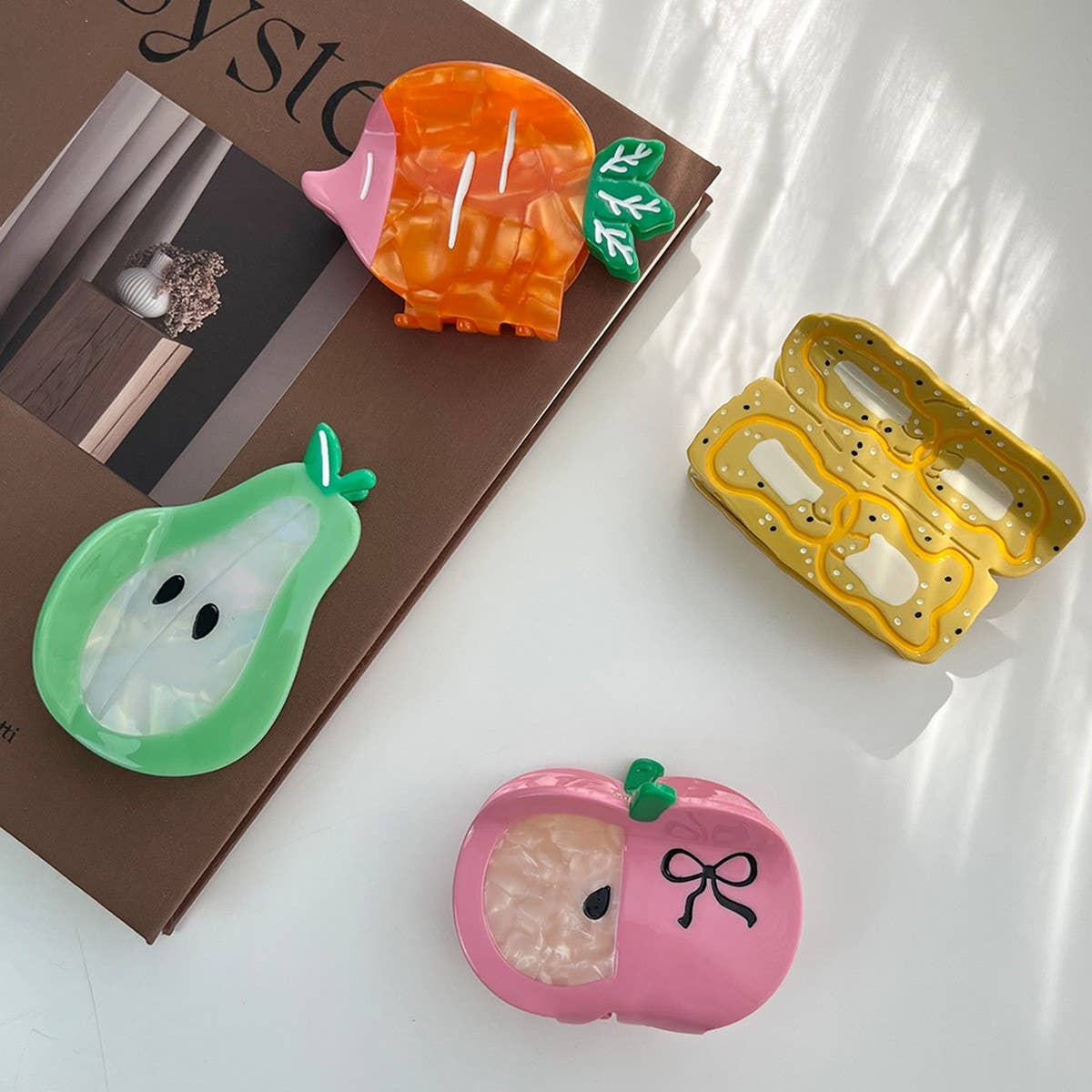 Sweet Fruit Claw Clip ? Carrot Apple Pear Hairpin