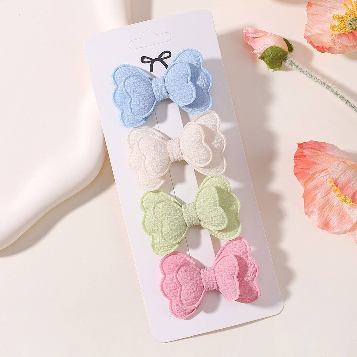 Double-Layer Butterfly Hair Clip Set for Kids