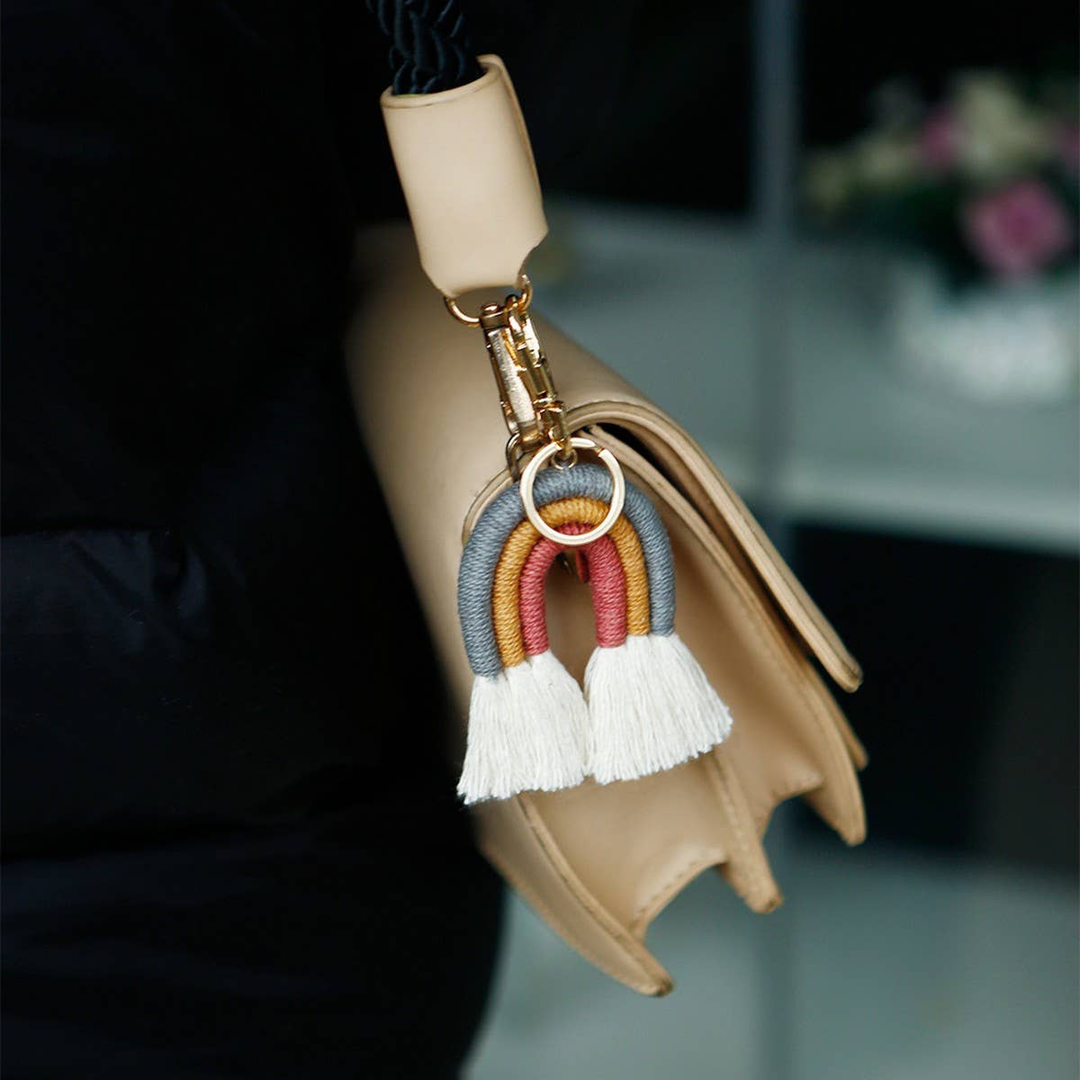 BOHEMIAN TASSEL CREATIVE RAINBOW KEYCHAIN_CWMM1208